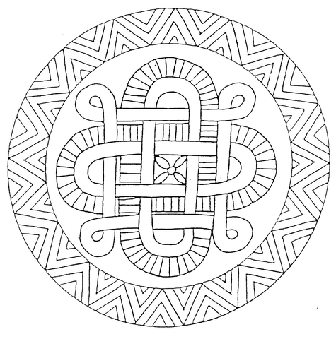 Mandala From Celtic Mandalas Coloring Page